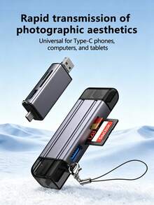 双接口读卡器，USB-A 和 Type-C 接口，多功能 SD/TF 卡适配器，兼容所有设备 - 查看 2