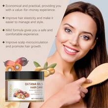 Crema Capilar de Aceite de Batana Natural, Nutre Profundamente el Cuero Cabelludo, Repara el Cabello Dañado, Reduce las Puntas Abiertas y Mejora la Suavidad y el Brillo Capilar - 1 - Ver 9