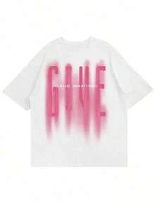 Men's Casual Short Sleeve Slim Fit T-Shirt With Lettering And Crew Neck - 布蘭克 - 查看 8