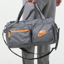 Nike Fabric Sports Bag, Travel Bag, Gym Bag Regular Unisex Gray/Orange Gray/Orange - Gray/Orange - View 5