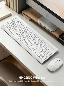 HP Combo de teclado y ratón inalámbricos CS500: Universal para uso en oficina, hogar, ordenadores de sobremesa y portátiles; ahorro de energía; conexión inalámbrica de 2,4 GHz; diseño silencioso y delgado; cómodo de usar. - Ver 9