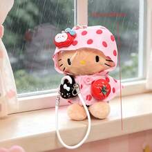 SANRIO 1個可愛卡通圓點雨衣絨毛吊飾，4款可選，蘋果包包掛飾、背包吊飾、手提包掛飾、書包裝飾、吊飾掛飾、柔軟玩具，開學季、萬聖節、聖誕節、生日禮物，適合女孩、兒童、青少年 - 彩色 - 查看 11