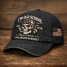 Cross-Border Popular Washed Cotton Hat For Men, Vintage Dad Hat, Retro Foreign Trade  Baseball Cap, Soft-Top Sun Protection Hat - Wheat Ears and Eagle Red - View 5