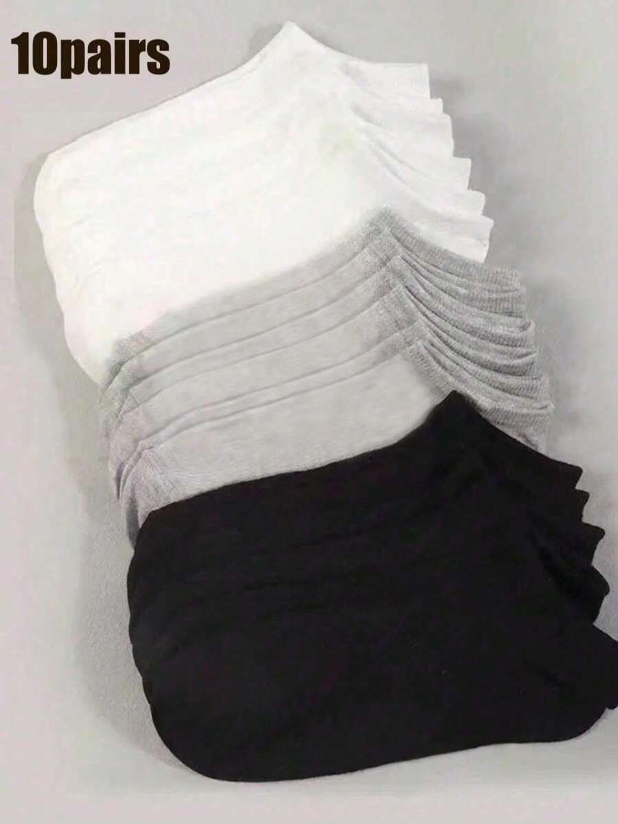 1/10/15 Pares de Meias Coloridas de Verão para Mulheres, Meias Finas de Tornozelo e Meias Baixas Tipo Barco - Multicolorido - Visão 1