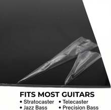 3-Ply 9.5x12" Blank Guitar Bass Pickguard Sheet, DIY Scratch Plate &Amp; Backplate Replacement Material For Electric Jazz Bass, ST TL Style Guitars(Black) - 顏色A - 查看 4