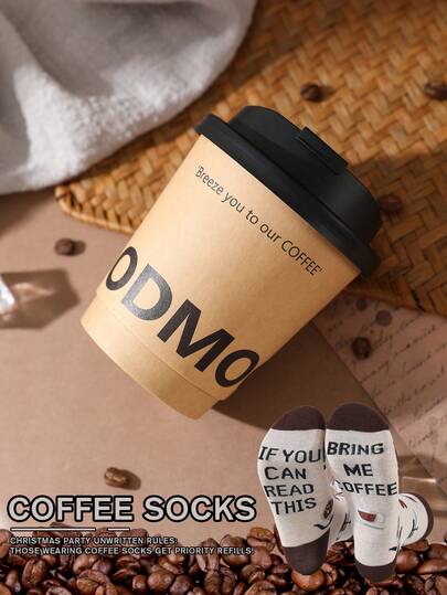 Tất CREATOR SOCKS - 1 đôi tất dài đến bắp chân màu cà phê đáng yêu, hộp quà thiết kế độc đáo hình cà phê, kiểu dáng thường ngày, dành cho nam/nữ, có thể dùng làm quà tặng bất ngờ cho sinh nhật/tiệc tùng/đám cưới/Ngày của Cha/mùa tốt nghiệp/mùa tựu trường/Lễ Phục Sinh/Lễ Tạ Ơn/Halloween/Giáng Sinh và các ngày lễ khác.