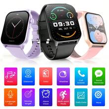 PEJE Women's Smart Watch, 1.83" Outdoor Digital Fitness Tracker, Multifunctional For Workout & Daily Wear, Compatible With IOS & Android, 230mAh Battery, Supports Wireless Calling & Notifications, Remote Camera/Music Control, 100+ Sports Modes, Great Gift - Black - View 3