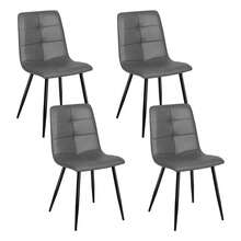 Luxstein Extendable Dining Table And Chairs Set Of 4, Concrete Effect Rectangular Table With Upholstered Linen Chairs For Dining Room, Kitchen - Marble Dining Table + Gray PU Dining Chairs - View 10
