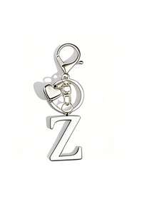 Premium Fashion Silver Metal Heart-Shaped Letter Keychain, A-Z 3D Letter Pendant, Stylish Alloy Keychain, Backpack Charm Car Keychain, Classic Minimalist Keychain For Women's Daily Use, Decorative Accessory, Perfect Gift For Friends, Family, Couples, Girlfriend, Special Occasions, Mother's Day - Multicolor - View 27