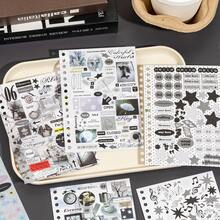 Nostalgic Notebook Spiral Stickers, INS Style All-Match Pattern Scrapbooking Decorative Stickers, Versatile Marking Stickers School Supplies - 1 Set - View 4