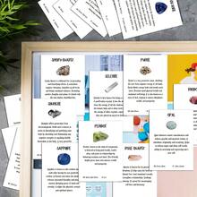 50Pcs Crystal Healing Property Pocket Cards, 2.5*3.5inch Gemstone Identification Cards, Crystal Healing Meanings & Benefits Guide, Spiritual Identification Flashcards With Zodiac & Chakra Info, Crystal Collector Gift Set - View 7