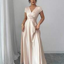 Women Long Dresses - Champagne - View 6