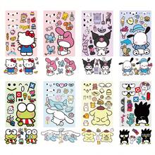 1套 Sanrio 臉部交換貼紙 卡通表情拼貼貼紙 DIY創意貼紙 - 彩色 - 查看 5