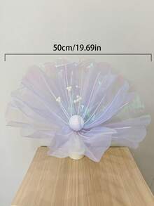 1/3件人造花束，彩虹網格絲綢罌粟花。長度：50cm。適用於婚禮、母親節、生日派對和家居裝飾。鮮豔色彩，設計為懸掛式人造花。 - 混色50cm - 查看 8