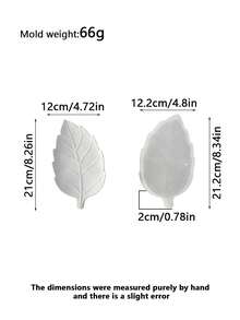 硅胶叶子模具，天然叶子形状树脂模具套装，易于脱模，适用于DIY环氧树脂工艺品、家居装饰和珠宝餐具 - 葉子模具 - 查看 16