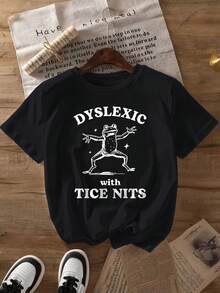 Women's T-Shirt For Spring And Summer - Hitam - View 1
