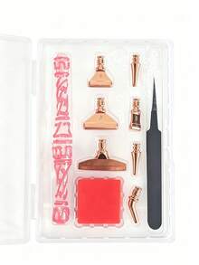 1pc Diamond Painting Pen + 6pcs Metal Drill Bits + 4pcs Red Glue Wax + 1pc Box, Threaded Diamond Painting Point Drill Tool Set - Sets - View 13