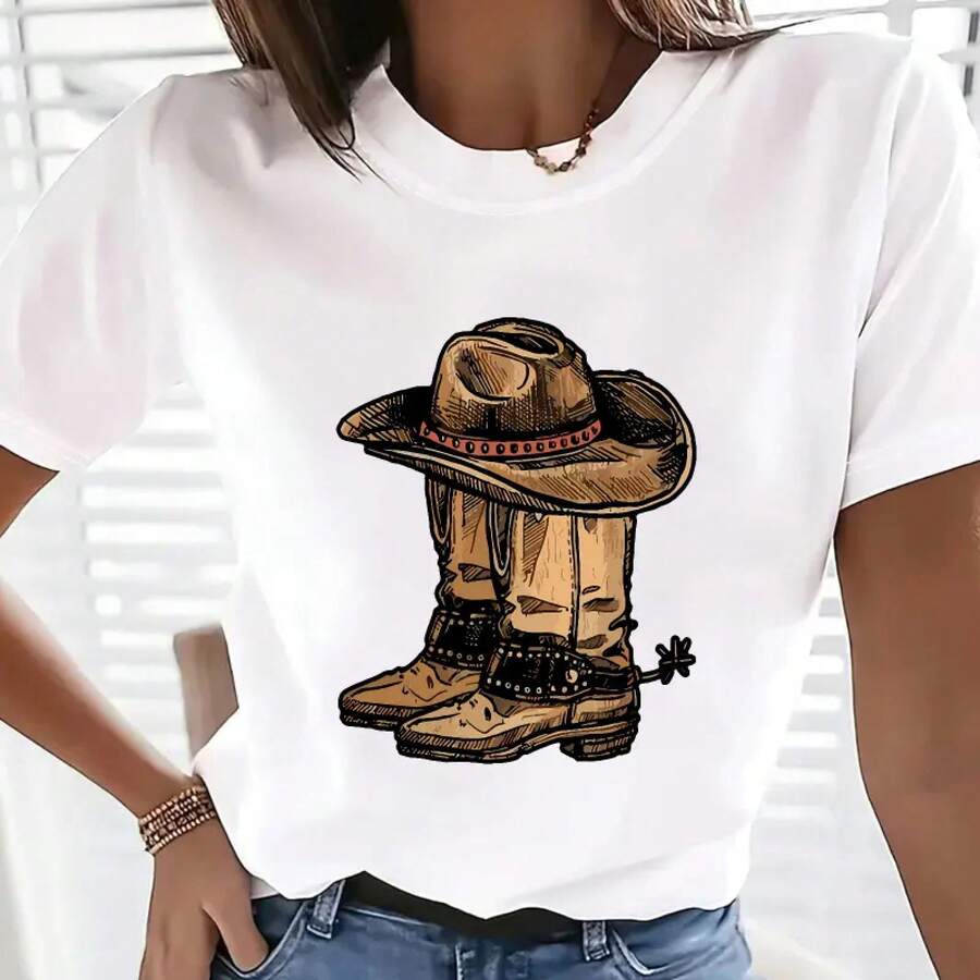 Mujer002|Camiseta de mujer|Enviado desde México|Transpirable de alta calidad|Camisetas|Camisetas holgadas|Camisetas deportivas para actividades diarias|Camisetas deportivas|Camisetas cómodas y transpirables|Camisetas deportivas casuales de cuello redondoC - Blanco - Ver 1