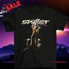 Camiseta Skillet Band, Talla S-4XL, Negra, Estilo Rock, Algodón, Lavado Vintage, Streetwear, Casual, Gráfica, Unisex, Transpirable, Elegante - Negro - Ver 7