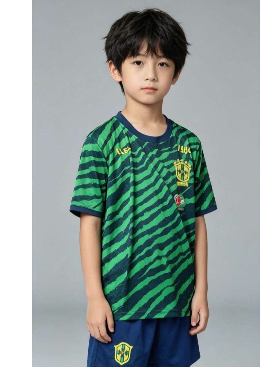 Brazilian National Team Children's Training Kit 2026 - màu xanh lá - Xem 1
