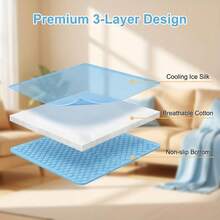 Extra Large Pet Cooling Mat - Ultra Soft Moisture-Wicking Surface | Instant Cooling All-Day Comfort | Keeps Pets Cool All Summer! - Suitable For Small, Medium And Large Cats & Dogs, 5 Sizes Available - Multicolor - View 4