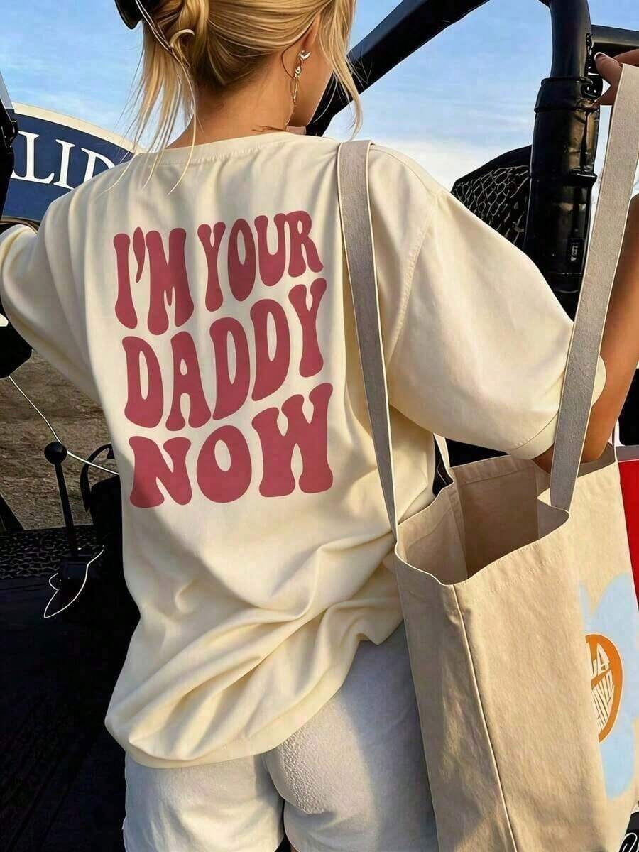 New Summer 2026 Collection: Women's T-Shirt - Casual Holiday T-Shirt With Round Neck And Short Sleeves, With Fun Print, Women's Top. Graphic T-Shirts For Women, Black Top - Summer Sets For Women, Unisex Holiday Clothes - 杏色 - 查看 1