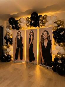 1 pieza - Pancarta personalizada, Pancarta de poliéster con foto personalizada. Póster de texto de foto de boda personalizado, Póster de graduación en lienzo sin marco personalizado, Póster de bienvenida a la boda, Póster de fiesta de cumpleaños personalizado - Multicolor - Ver 5