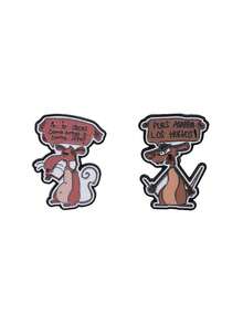 Cartoon Animal Enamel Pin PUES AGARRA LOS HUEVOS! Metal Brooch Fashion Lapel Pin Backpack Clothing Jewelry Friend Gift - Multicolor - View 10