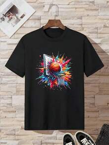 Shooting Cotton T-Shirt For Children - Black - View 1