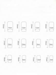 24 móng tay giả hình đầu lâu phong cách Gothic, kiểu dáng đơn giản dễ thương, bóng bẩy, thích hợp cho Halloween, đám cưới, lễ tốt nghiệp, tiệc tùng. - Nhiều màu - Xem 4