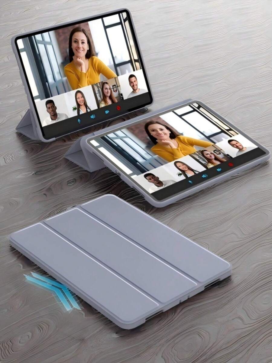 TenYide 1个硅胶可折叠防摔平板电脑保护套，多角度折叠支架，兼容iPad、Galaxy Tab、Tab、MatePad、Honor Pad、Pad、Pad等平板电脑型号