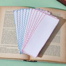 Letsinstyle 12 Pcs Blank Cross Stitch Bookmark, 28 X 75 Inch Scallop Embroidery Edged Cross Stitch Book Marks, Aida Fabric Edged Bookmarks For Needlwork Craft Supply - White - View 5