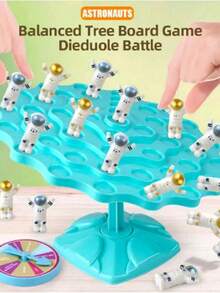 [Spaceman Theme Board Game] Multiplayer Versus Balance Game 64-Bit Spaceman + 1 Punishment Plate + 1 Dice + 1 Storage Bag, Thinking Concentration Toys, Suitable For All Kinds Of Breaks, Holidays, Parties And Friends And Relatives To Play The Game, Suitable For Easter, Halloween, Christmas, Etc. Holiday Gifts - Balance Challenge (Deluxe Set) - View 3