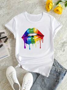Women's T-Shirt For Spring And Summer - White - View 3