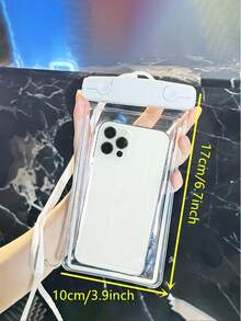 通用防水手机袋，适用于7.0英寸及以下手机，兼容三星Galaxy S22等机型，颈部密封袋设计，适用于皮划艇、泳池、海滩、游泳等活动。 - 細繩款 - 查看 12