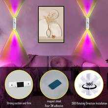 Rechargeable Smart LED Motion Sensor Ambient Light, Smart RGB LED Wall Light, No-Drill Color-Changing Motion Sensor Light, Suitable For Stairs, Wardrobes, Cabinets - LED Wall Light - View 4