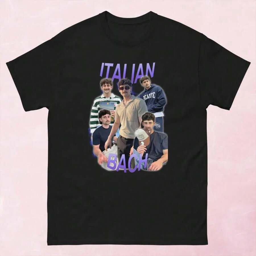 Camiseta unisex "Italian Bach (Isaac)" Bootleg - Negro - Ver 1