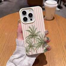Fashion Print Cell Phone Case 20261pc, TPU Material, Summer Rose Tree Design, Compatible With/Compatible With 17 Pro, International Version, Not The National Version - White 6 - View 3