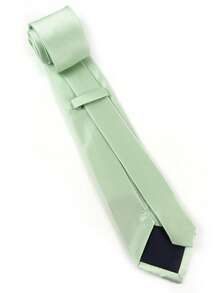 ZONFAZ 1pc 8cm Men's Solid Color Blue Classic Casual Necktie - Mint Green - View 5