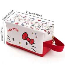 SANRIO 三麗鷗 Hello Kitty 女孩化妝包，便攜大容量旅行盥洗包，護膚品手提包，防水，旅行必需品，假期必備，化妝包，可用作女孩化妝包。學生文具。學生鉛筆盒。返校禮物。(輕微污漬可擦拭乾淨) - 彩色 - 查看 6