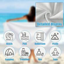 Leopard Print Beach Towel, With A Fashionable And Modern Style, Is Comfortable, Quickly Dries And Has Excellent Water Absorption Properties Made Of Polyester Fiber. It Is Perfect For Yoga, Travel, Bathroom Supplies, Bathing,Swimming, Surfing,Fitness, Camping, Beach Vacations,Beach Essentials,Lightweight And Portable,  Ideal As A Birthday Gift, Household Items, Wedding Items, Souvenirs, Suitable For All Seasons, Washable, Machine Washable, Lightweight, Breathable, Comfortable, Warm, Unique In Design, Suitable For Him/Her, Family Members, Boyfriend/Girlfriend, Father/Mother, Lover, Daughter/Son, Grandfather/Grandmother, Teacher, Doctor, Nurse, Friend, Classmate, Pet. Perfect For Naps, Camping, Travel, Home, Daily Life, Office Decoration, Birthday, Anniversary, Valentine's Day, Thanksgiving, Graduation Season, Christmas, Halloween, Mother's Day, Father's Day, Wedding, New Year Gift. - 彩色 - 查看 7