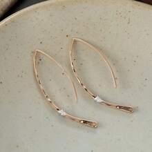 Anting-anting Wanita Gaya Bohemian, Anting-anting Kurva Geometris Garis Halus yang Elegan, Serbaguna untuk Sehari-hari, Pesta, dan Berbagai Acara. - Emas - View 5
