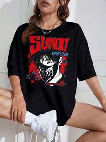 Women's Cotton T-Shirt 2026: Sunoo  Retro Design T-Shirt - Made Of Pure Cotton, It's Soft And Breathable, Suitable For Both Men And Women. It's A Casual Shirt Suitable For All Seasons And A Stylish Keepsake. It's Suitable For Everyday Wear, Urban Fashion Enthusiasts, And Music Lovers. Basic Women's Shirt - 黑色 - 查看 1