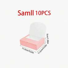 10pcs/4pcs/1pc - Brown Gift Box With Lid And Ribbon, Suitable For Bridesmaid Invitation Box, Wedding Gift Box, Birthday Gift, Baby Shower Favor, Valentine's Day Gift, Etc. - Light Pink - View 11