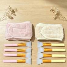 6件套面部护肤套装 - 硅胶面膜刷 + 搅拌碗 + SPA头带，DIY泥面膜涂抹器套装 - 套裝 - 查看 7