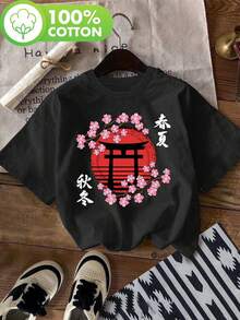 Camiseta de mujer para primavera y verano - Negro - Ver 7