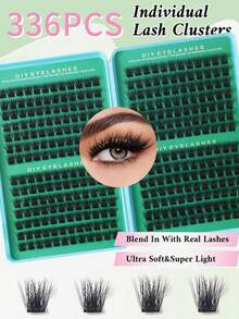 Hot Selling T50 Slanted Wispy Individual Cluster Eyelashes,0.07mm Soft Faux Mink D Curl Volume Lashes,Classic Eye Tail Upward Fox Eye Style Segmented Eyelashes,Portable Durable Easy Installation Reusable Eye Makeup Lashes,Universal Beauty Cosmetic Accessories For Daily And Occasion Makeup Use - View 1