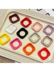 Tương thích với ốp bảo vệ Bumper Case 40/41/42/44/45/46/49mm, vỏ bảo vệ bằng silicon mềm dẻo, mỏng nhẹ, rỗng cho Series Ultra/SE/11/10/9/8/7/6/5/4, phụ kiện ốp đồng hồ thông minh, màu trắng. - Nền trắng - Xem 7