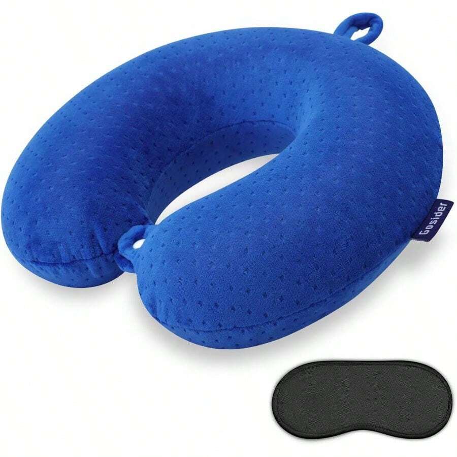 Neck Pillow Travel Pillow Foam U Shape Comfortable Travel Neck Pillow Neck Support Airplane Pillow Traveling, Car, Home, Office, Travel Neck Flight Pillow - 寶藍色 - 查看 1