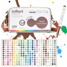 Infiart New 360/288/240/168/72/48 Rich Color Professional Acrylic Markers, Intense Colors, Scratch Resistant & Durable, Suitable For Beginners And Adults, Comes With Storage Box, Perfect For Home, School And Studio Use - Sets - View 13